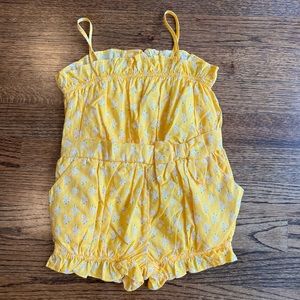 Janie and Jack yellow floral toddler girls romper size 2T NWOT